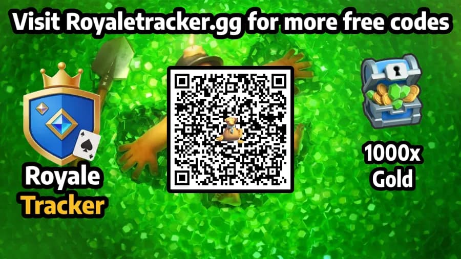 Free QR code to redeem Gold: 1000x Gold in Clash Royale