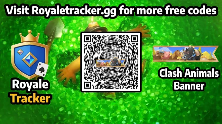 Free QR code to redeem Banner: Clash Animals in Clash Royale