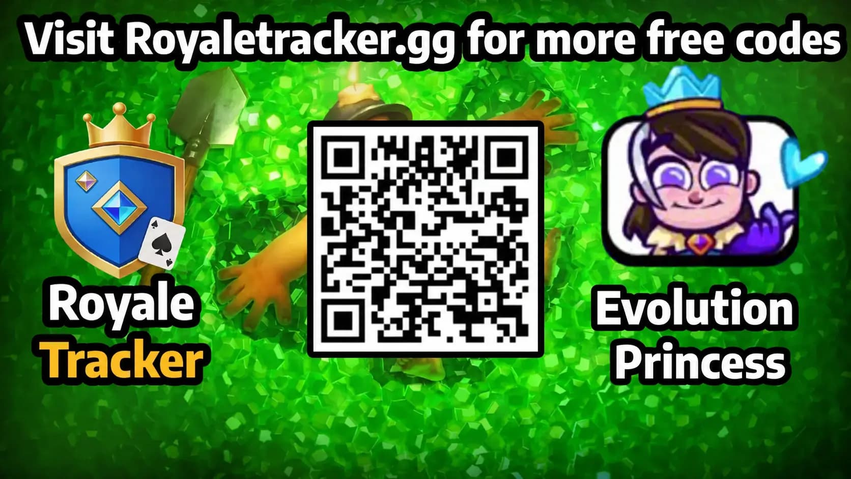 Free QR code to redeem Emote: Evo Princess in Clash Royale