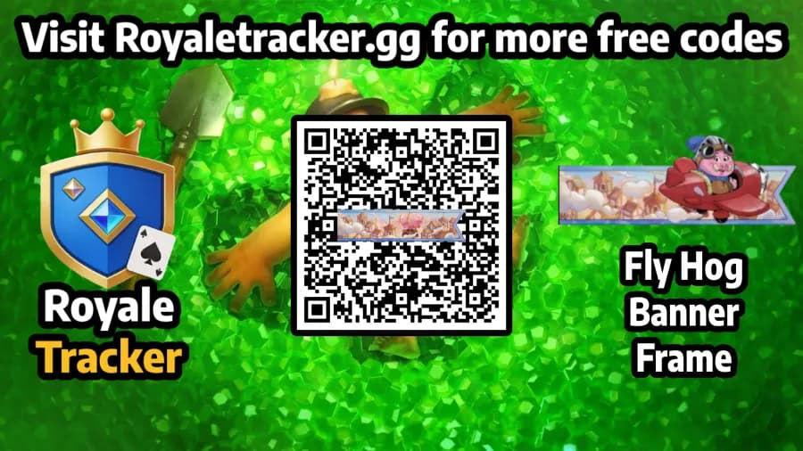 Free QR code to redeem Banner: Fly Hog in Clash Royale
