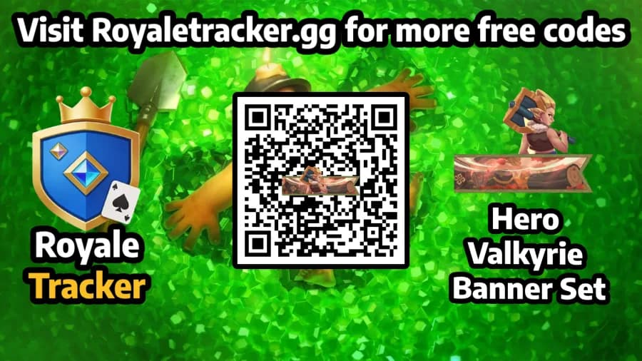 Free QR code to redeem Banner Set: Hero Valkyrie in Clash Royale