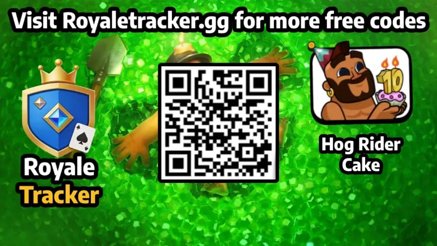 Free QR code to redeem Emote: Hog Rider Cake in Clash Royale