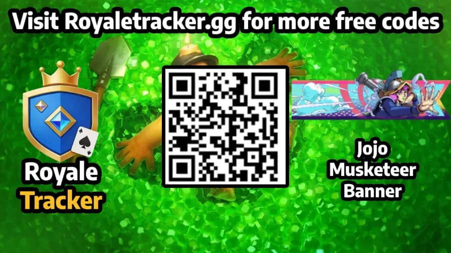 Free QR code to redeem Banner: Jojo Musketeer in Clash Royale