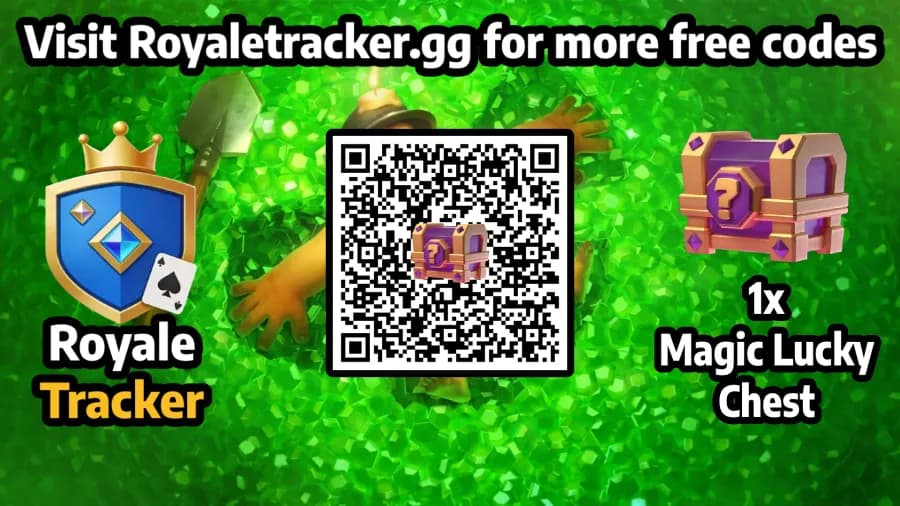 Free QR code to redeem Chest: 1x Magic Lucky Chest in Clash Royale