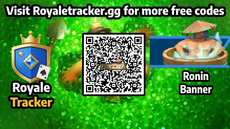 Free QR code to redeem Banner: Ronin in Clash Royale