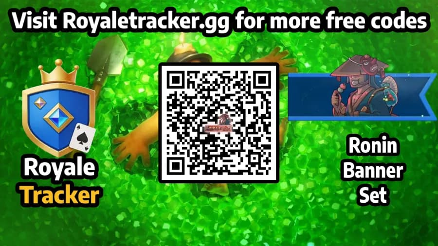 Free QR code to redeem Banner Set: Ronin in Clash Royale