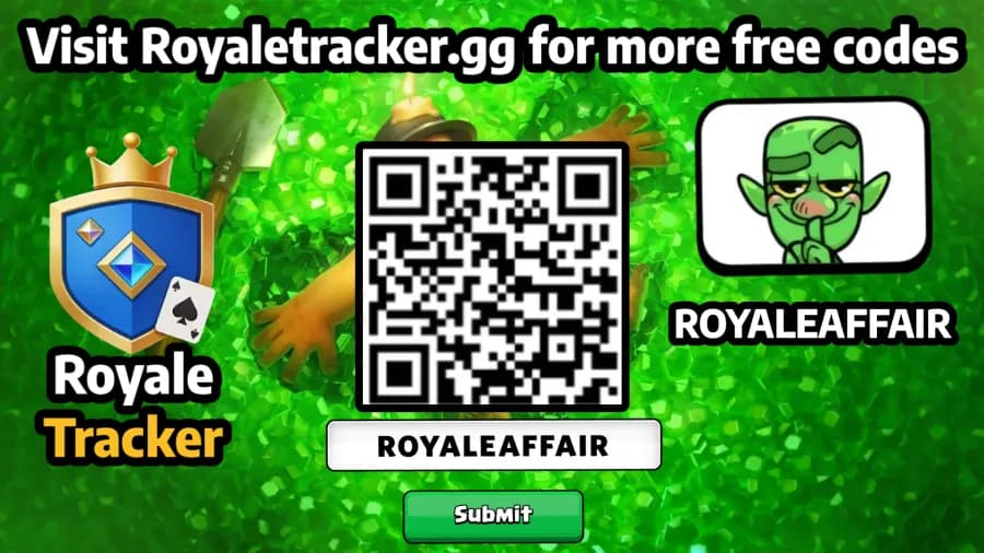 Free QR code to redeem Royale Affair in Clash Royale