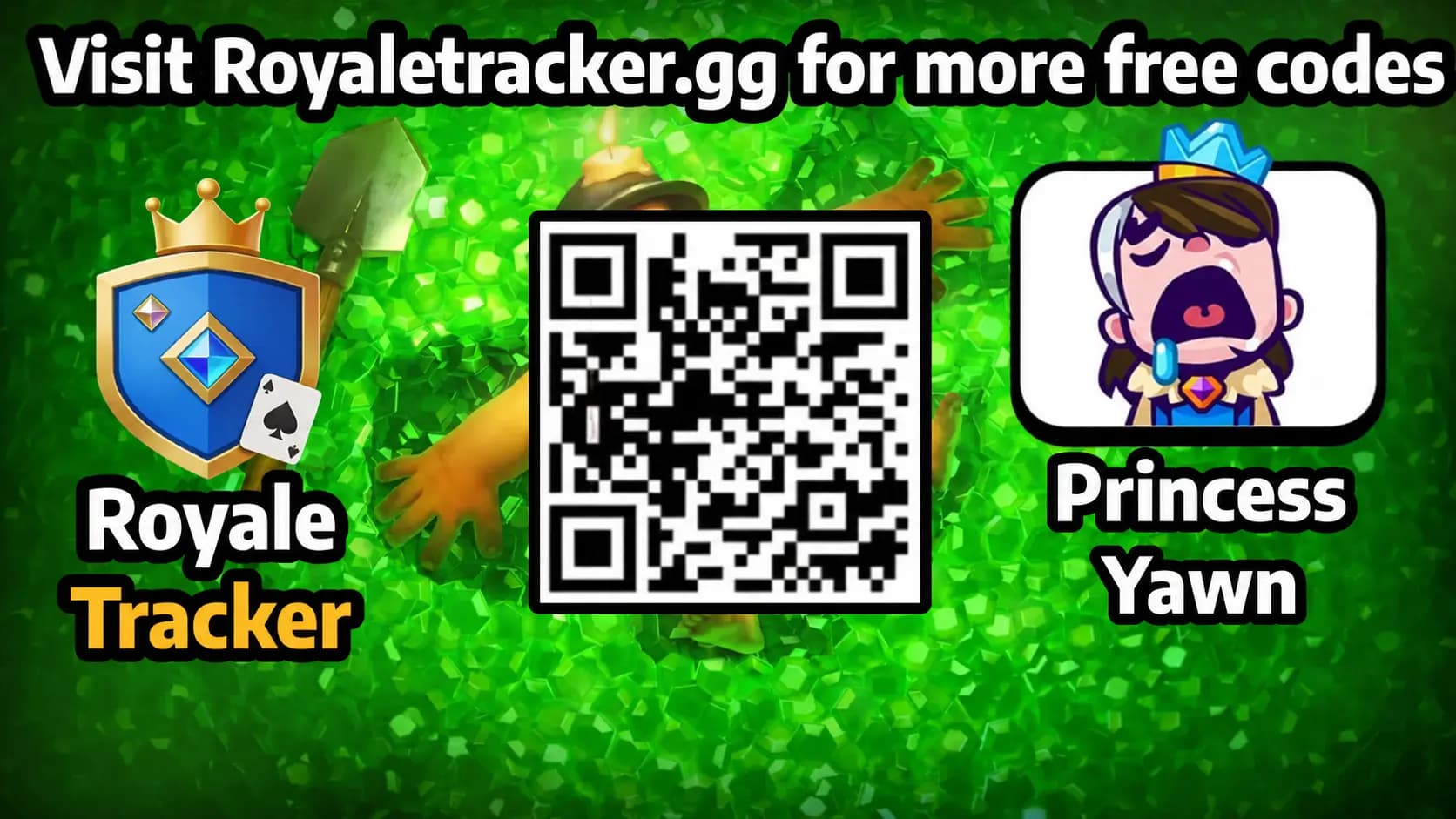 Free QR code to redeem Emote: Princess Yawn in Clash Royale