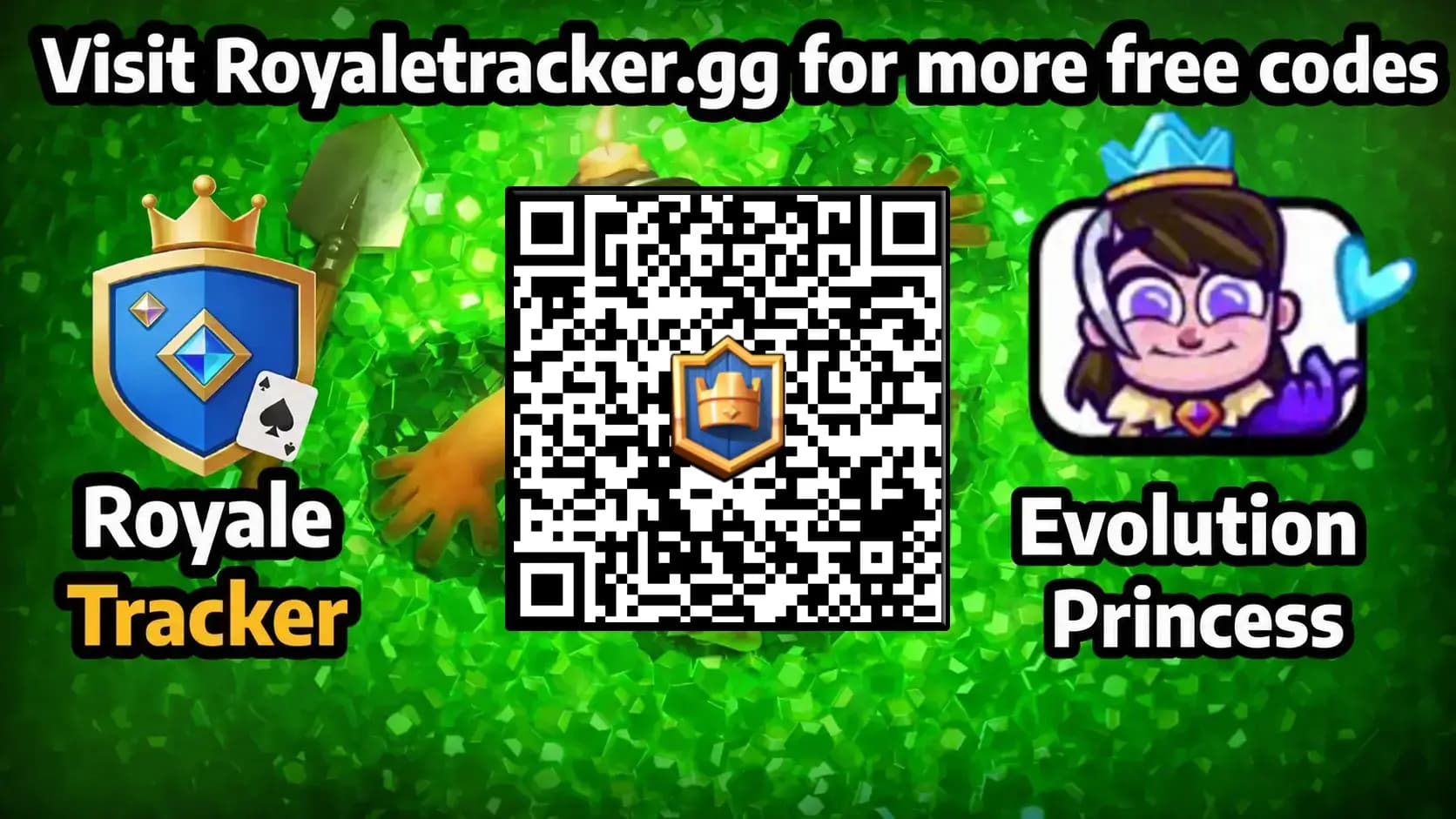 Free QR code to redeem Emote: Evo Princess in Clash Royale