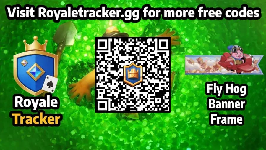 Free QR code to redeem Banner: Fly Hog in Clash Royale