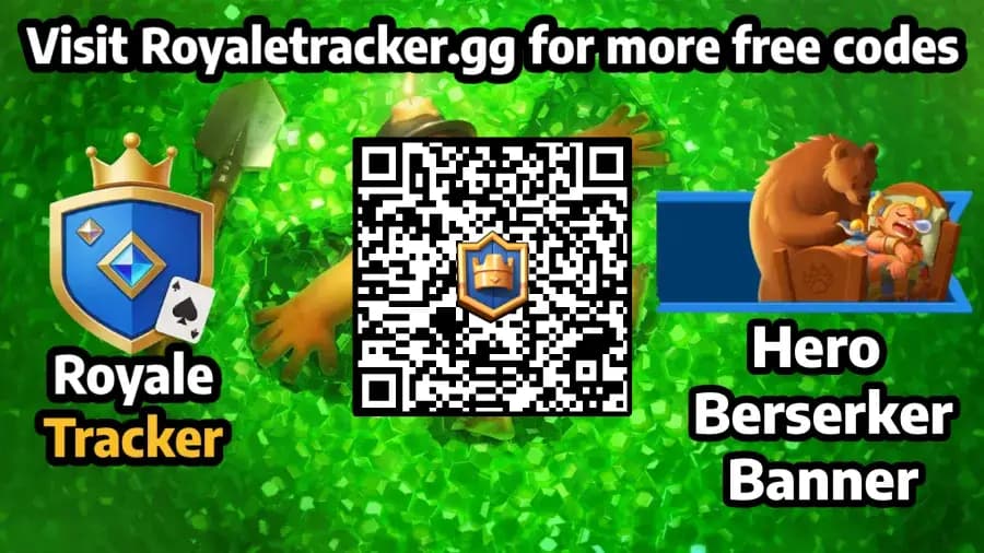 Free QR code to redeem Banner: Hero Berserker in Clash Royale