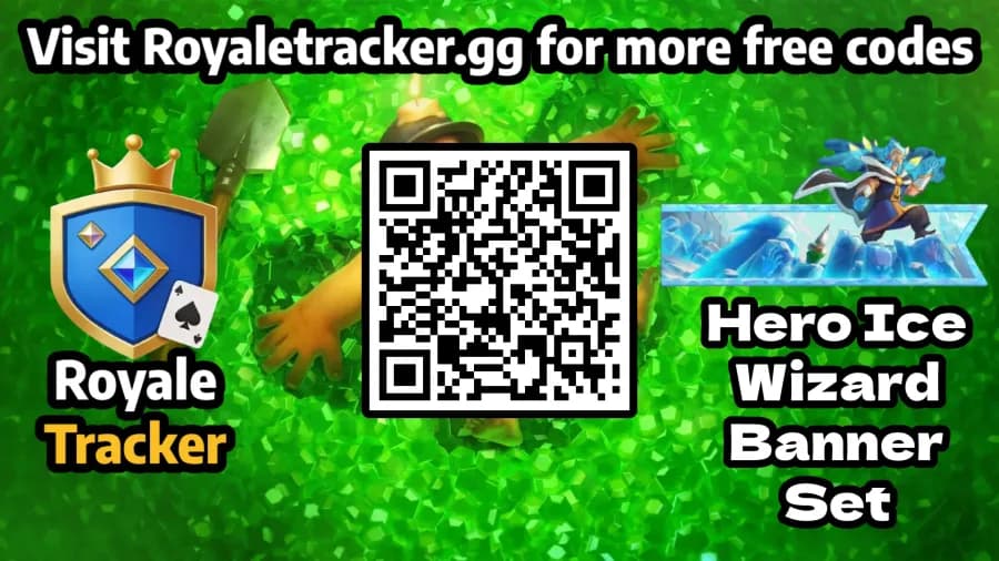 Free QR code to redeem Banner Set: Hero Ice Wizard in Clash Royale