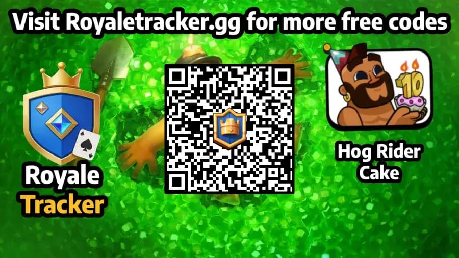 Free QR code to redeem Emote: Hog Rider Cake in Clash Royale