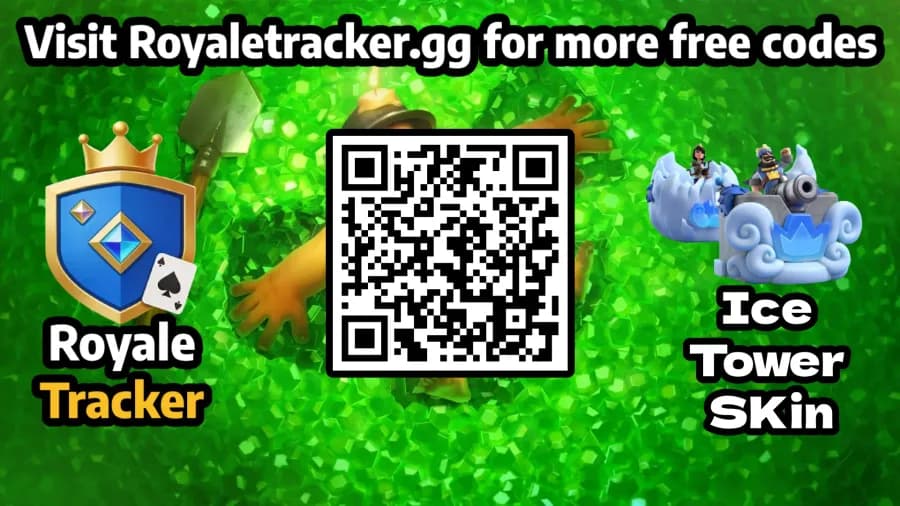 Free QR code to redeem Ice Tower Skin in Clash Royale