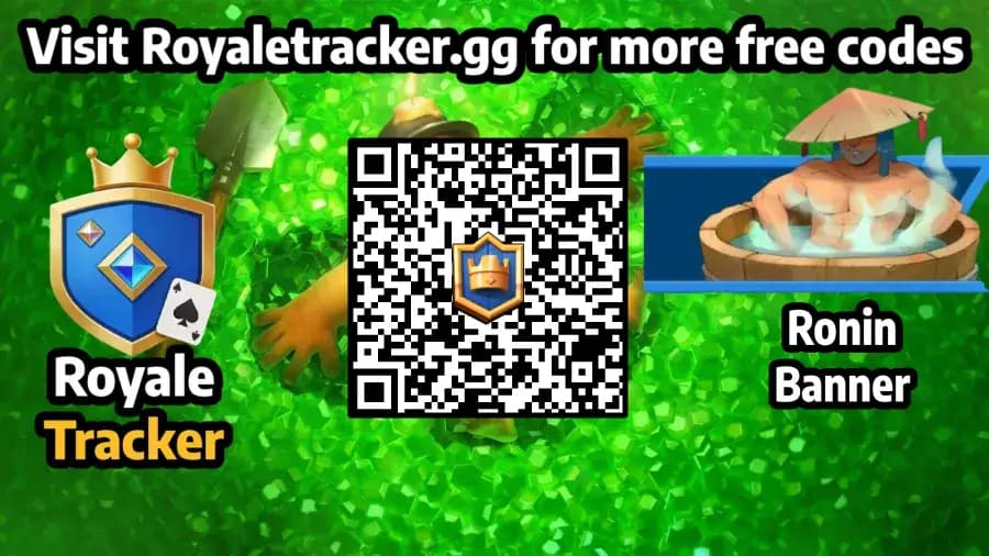 Free QR code to redeem Banner: Ronin in Clash Royale