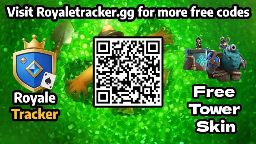 Free QR code to redeem Tower Skin in Clash Royale