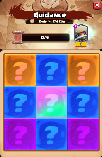 Guidance Scene progress screen in Clash Royale