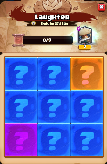 Laughter Scene progress screen in Clash Royale