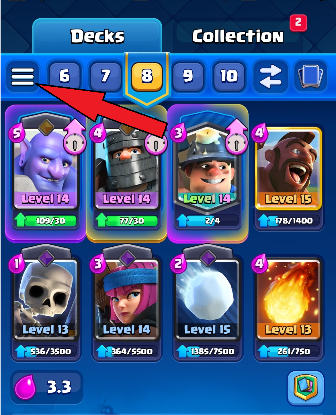 Step 1: Open your deck in-game