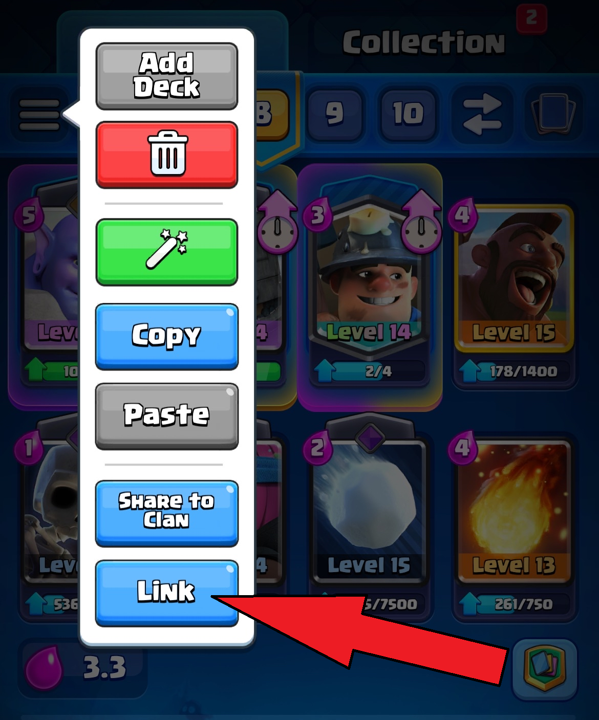 Step 2: Tap the share icon and copy the link