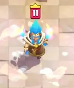Hero Ice Wizard attacking in Clash Royale