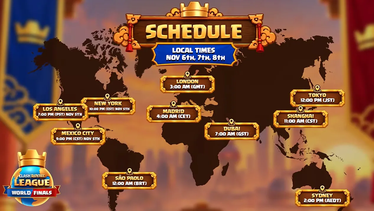 CRL World Finals 2026 schedule in Clash Royale