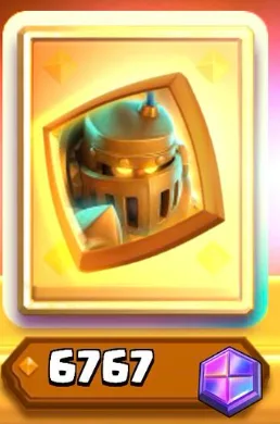 The Hero Mega Knight tile in Ken's Shop with its 6767 price tag