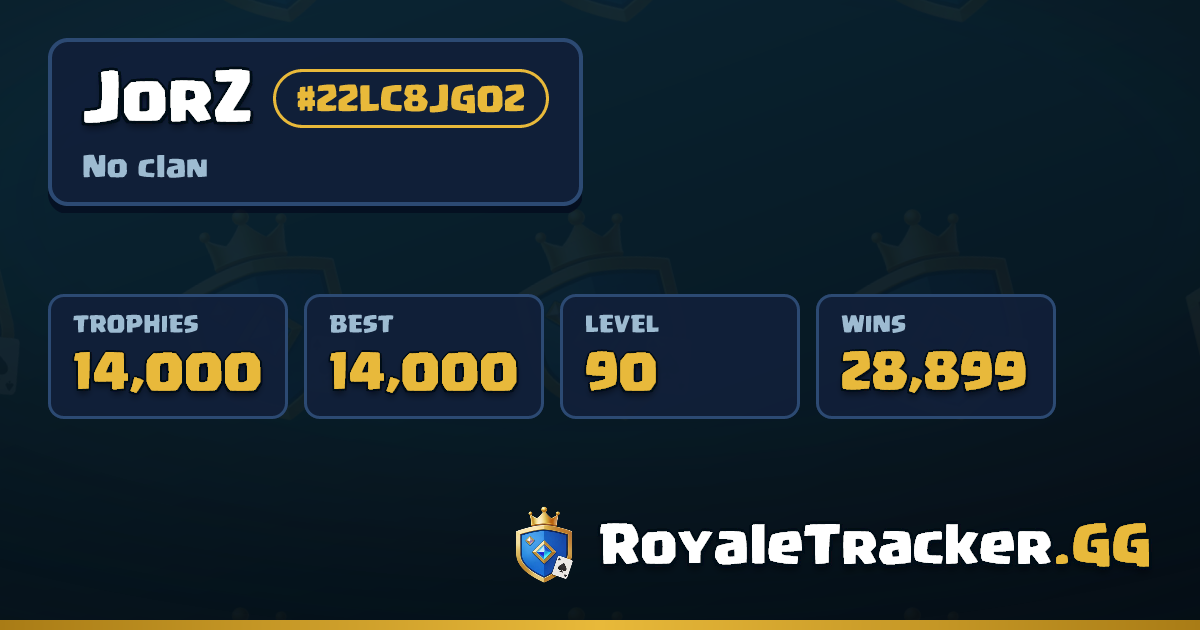 JorZ #22LC8JG02 | Player Profile in Clash Royale | RoyaleTracker