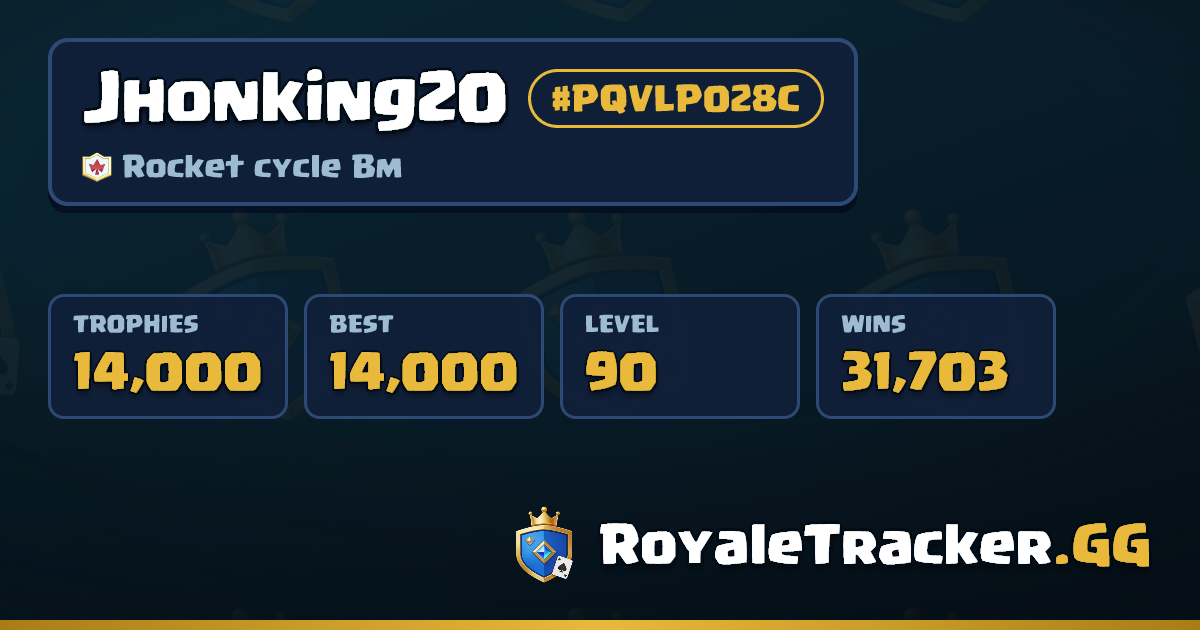 Jhonking20 #PQVLP028C | Player Profile in Clash Royale | RoyaleTracker